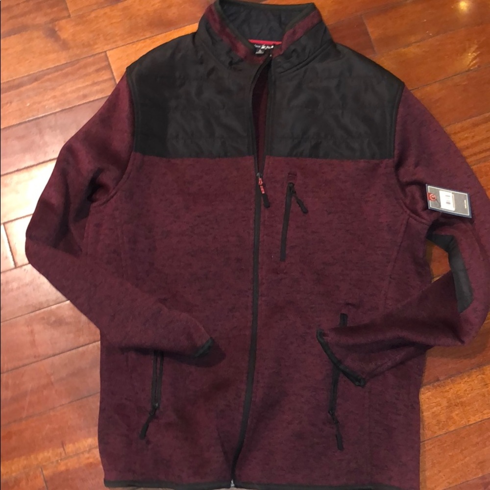 Men fleece zip up jacket